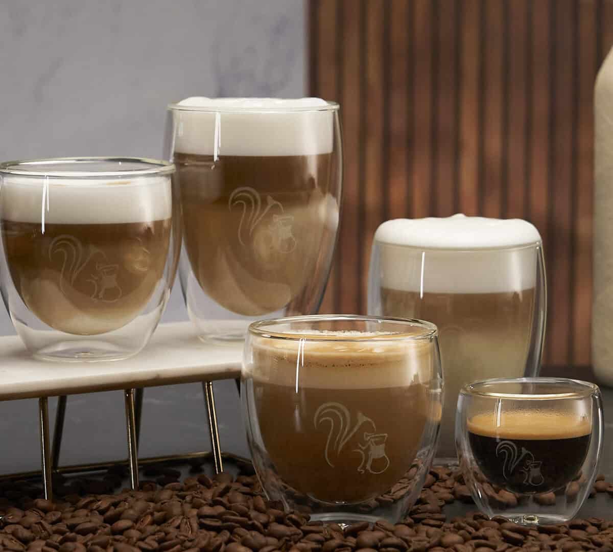 Kaffeeglaeser Doppelwandig alle Groessen Ueberblick