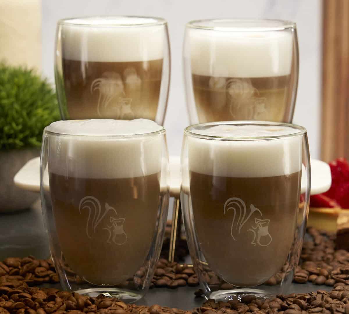 Latte Glaeser Doppelwandig 4er-Set
