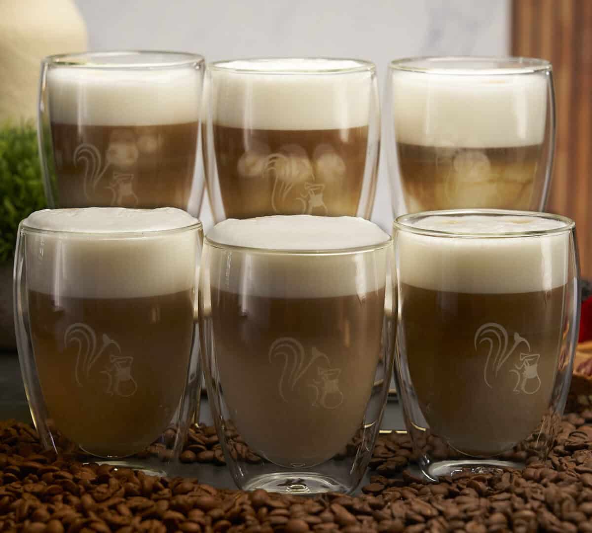 Latte Glaeser Doppelwandig 6er-Set