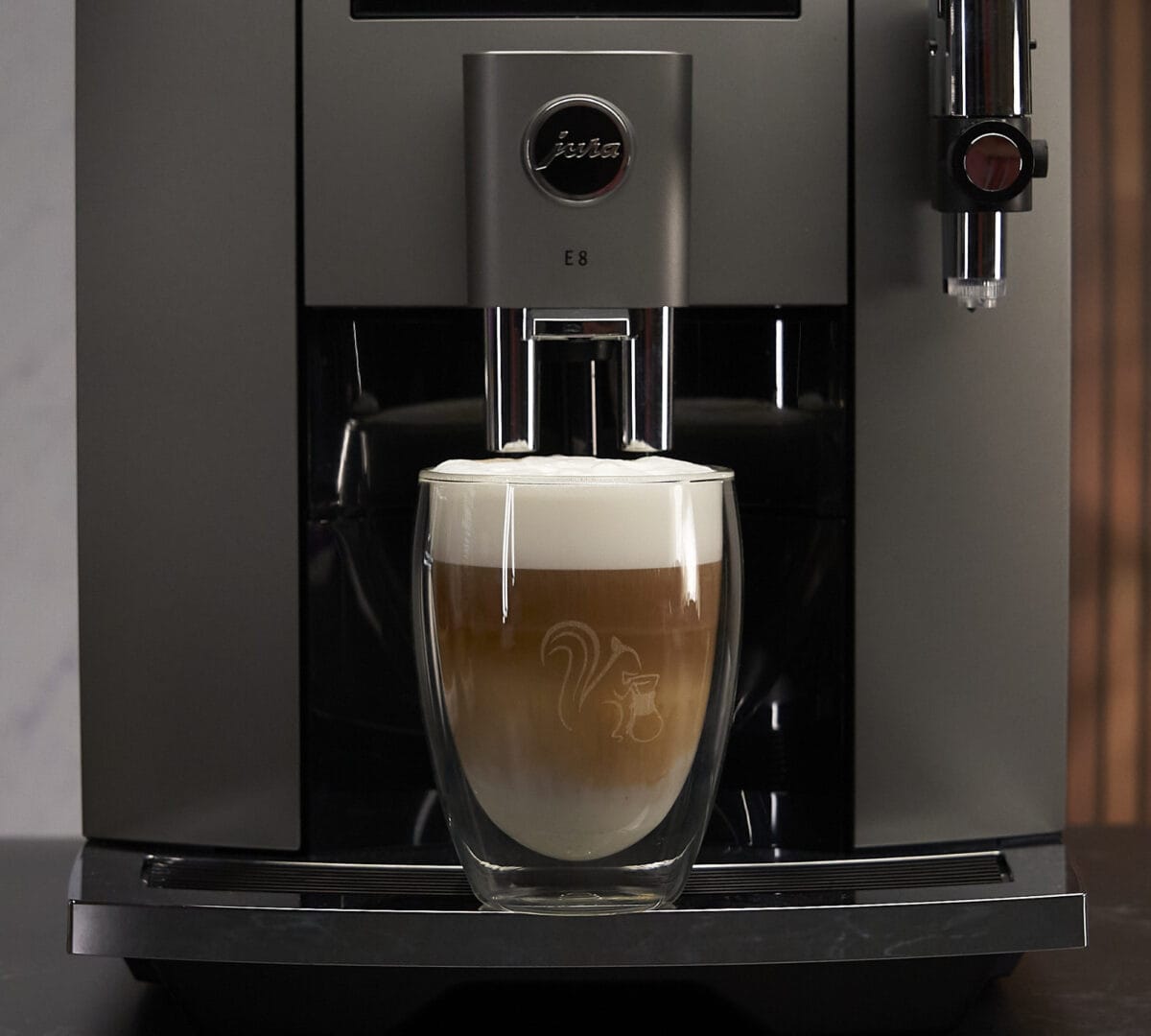 Latte Glaeser Doppelwandig auf Jura E8