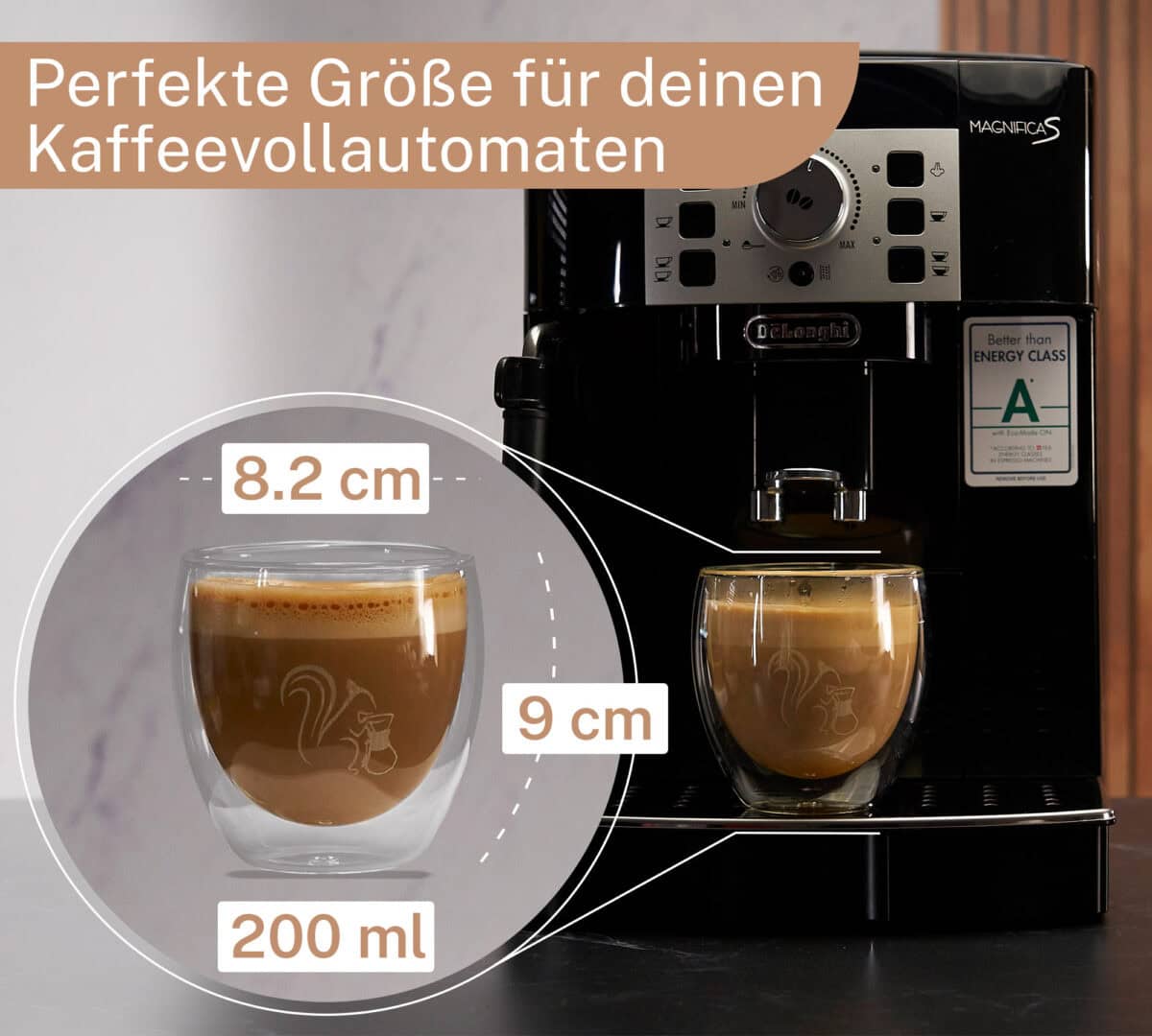 Kaffeeglaeser perfekt fuer Vollautomaten