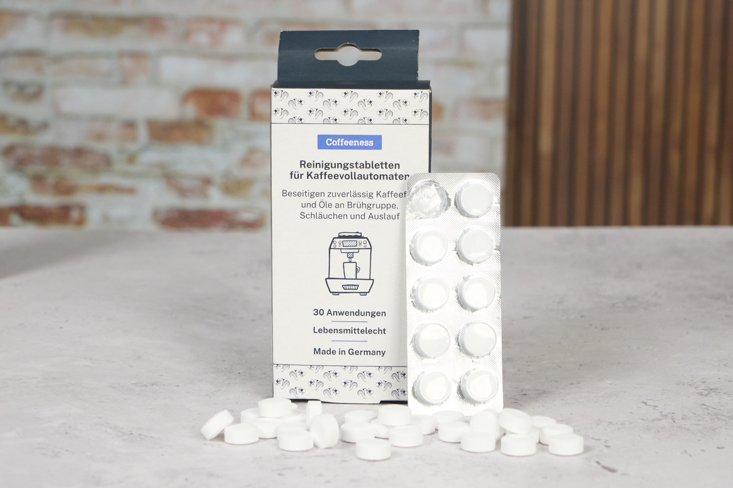 Coffeeness Reinigungstabletten fuer Vollautomaten 30 Stuck
