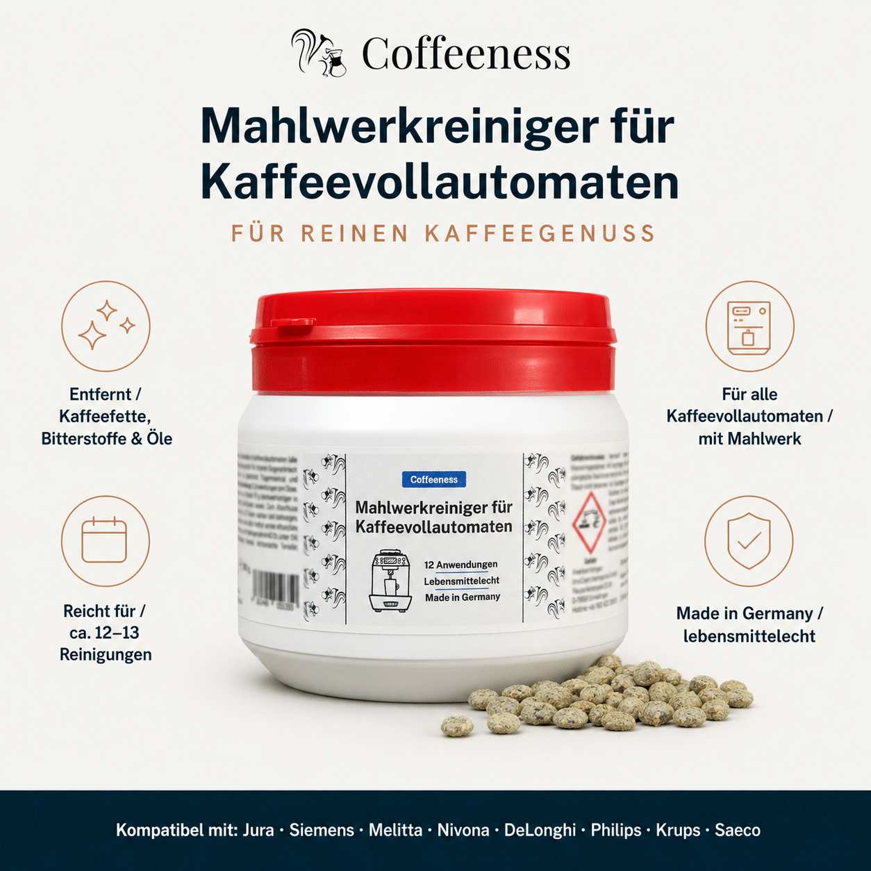 Mahlwerkreiniger für Kaffeevollautomaten und Kaffeemühlen (200 g) 3
