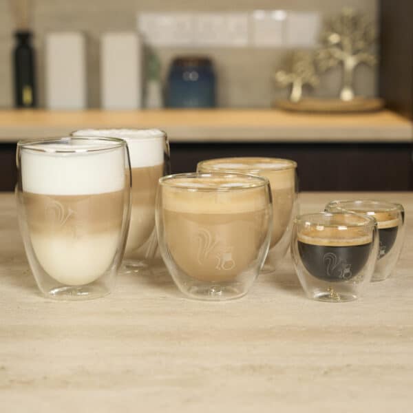 Coffeeness doppelwandige Kaffeeglaeser im Bundle