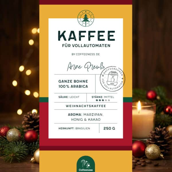 Limitierte Weihnachtsroestung fuer Kaffeevollautomaten